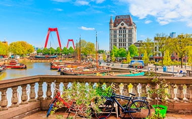 Oude Haven as seen from a balcony in Rotterdam Oude Haven as seen from a balcony in Rotterdam